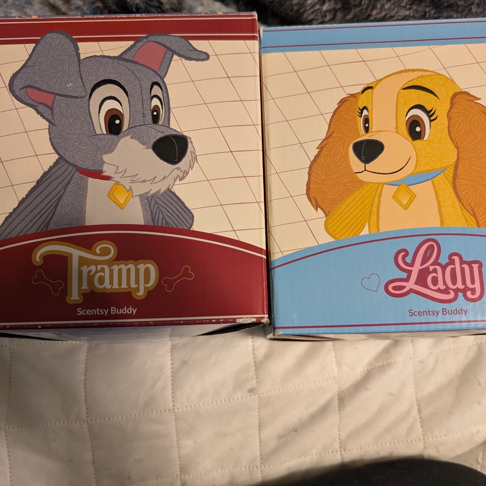 Scentsy Buddy Lady and Tramp Set - Blue and Red